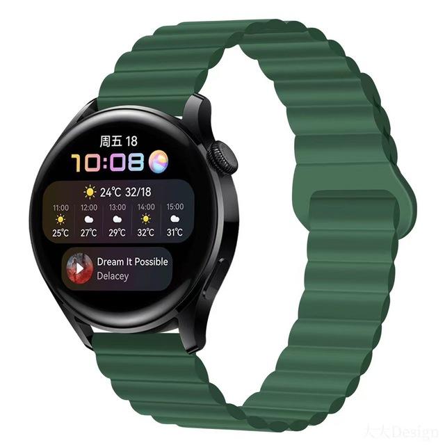Ремешок с магнитной петлей для часов Samsung Galaxy Watch 6, 5, 4, 40 мм, 44 мм/4, 6, классический, 46, 43, 47 мм/5 Pro, 45 мм, силиконовый ремешок 20 мм, 22 мм, ремешок для часов