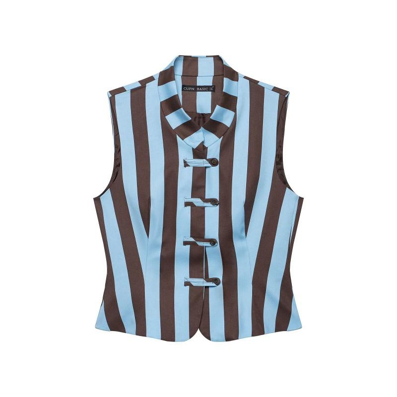 Womens Striped Knotted Crop Top Straight Leg Pants Set Casual Outfit Retro Chic Two Piece Ensemble
