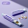 Портативная прозрачная трехсекционная аптечка с крышкой Вытягивающаяся коробка для таблеток Большая вместимость Разделенная маленькая аптечка Портативная аптечка для улицы
