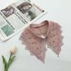 White Fake Collar for Women Shirt Blouse Necklace Candy Color False Collar Handmade Beads Detachable Sweater Collars Decor