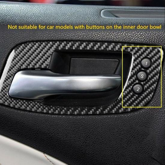 For Dodge Charger 2015- Red Inner Door Handle Bowl Cover Trim Accessories 4P