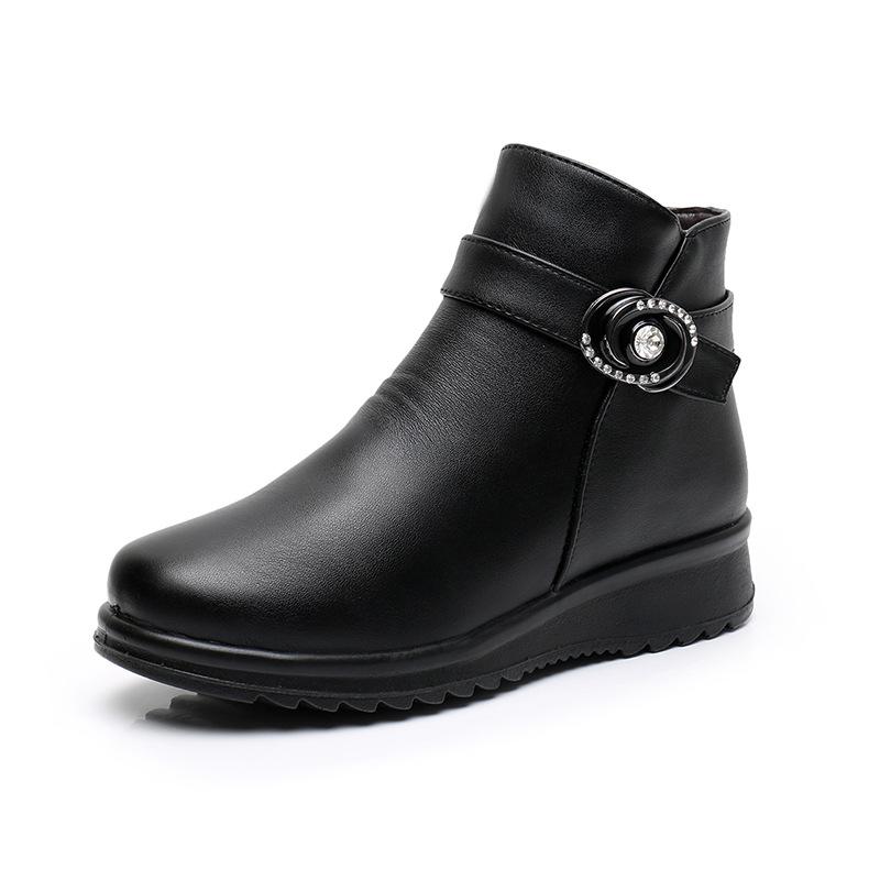Женские однотонные ботинки Мягкие и нескользящие повседневные ботинки