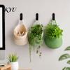Decorative Storage for Cosmetics 3PCS Woven Wall Hanging Bag, Natural Cotton Rope Fruit Baskets, Small Sundries Holder Entrance Boho Multi-functional