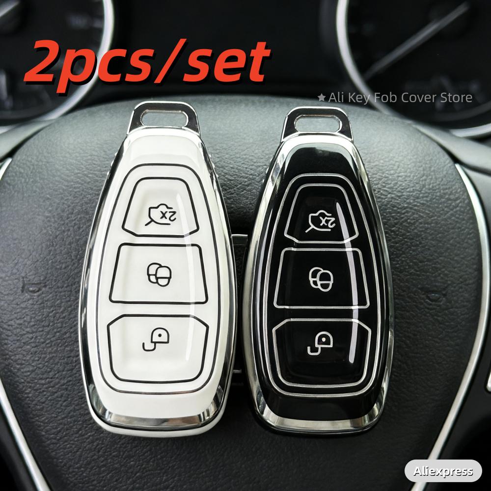 2 шт. Чехлы для корпуса автомобильного ключа Для Ford Focus 3 4 ST Mondeo MK3 MK4 Fiesta Fusion Kuga 2013 2014 2015 2017