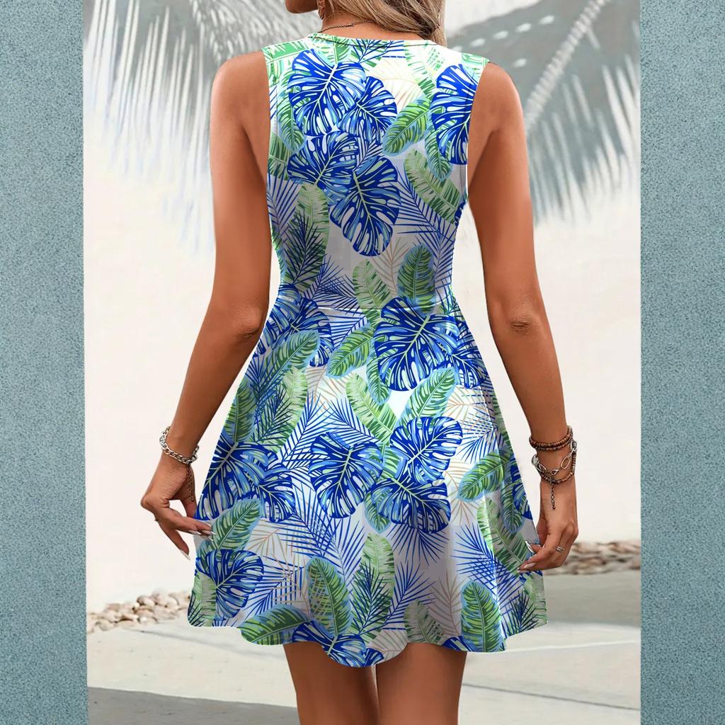 Women's Casual Sleeveless Sundress Plain Long Summer Beach Maxi Dress