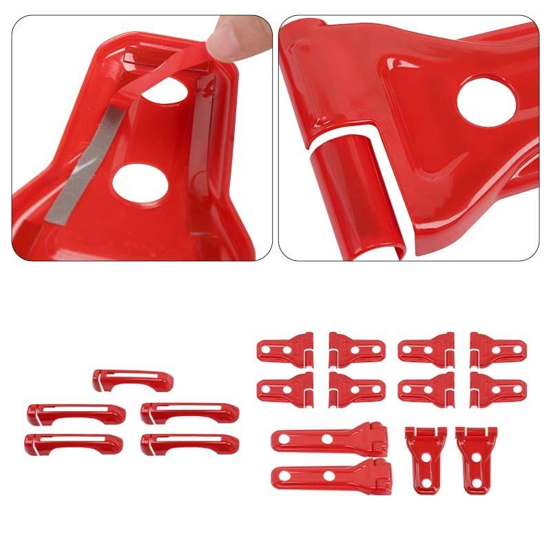 ABS капот двигателя автомобиля крепление для запасного колеса шарнирная ручка украшение корпуса наклейка наклейка для Jeep Wrangler JL 2018 Up 4-дверная версия Внешние аксессуары