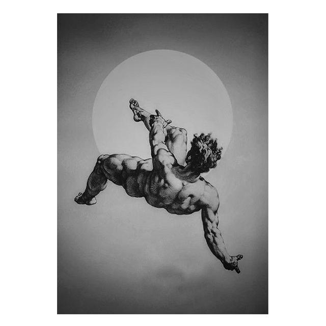 Черно-белые винтажные постеры, скульптура, классические принты, греческая мифология, Давид, холст, живопись на стене, искусство для гостиной