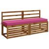 2 piece Bench Cushions SOEST 2 pcs. 100percent  Polyester Pink