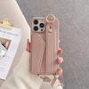 Ring Crossbody Wrist Strap Wallet Leather Cover for IPhone 16 15 14 13 12 11 Pro Max Phone Case with Card Slot Holder Lanyard