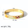 Браслет из титановой стали с эмалью для девочек старшего возраста, браслет из 18-каратного золота из нержавеющей стали, браслет ins