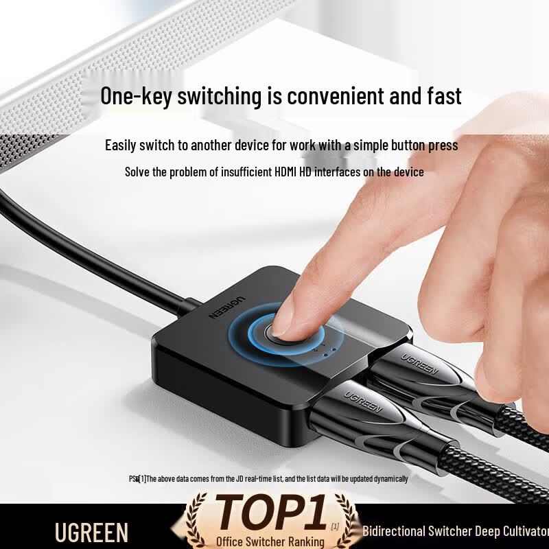 Ugreen Двунаправленный переключатель HDMI 2.0 4K@60Hz