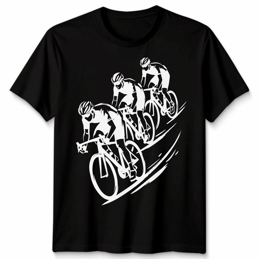 3 Cyclists Unisex T Shirt Cycling Bike Rider Cycle Gift Idea Graphic Tee