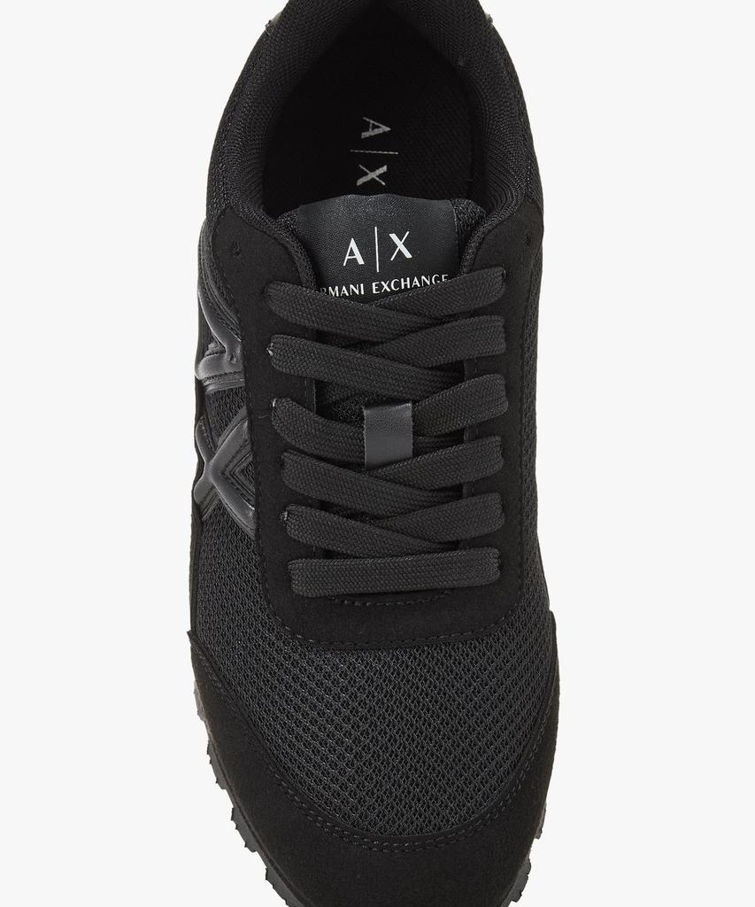 Женские сетчатые кроссовки Armani Exchange с тисненым логотипом _Черный_A425375506