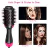 Электрический фен 3 в 1 с отрицательными ионами, сушильная щетка для завивки волос, выпрямляющая щетка, сушилка для стайлера