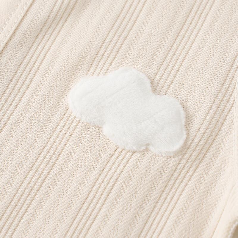 TONGTAI Unisex Jacquard Cotton Baby Long Sleeve Bodysuit