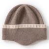 Soft waxy cashmere autumn and winter new unisex color matching design sense warm ear protection cold knitted hat