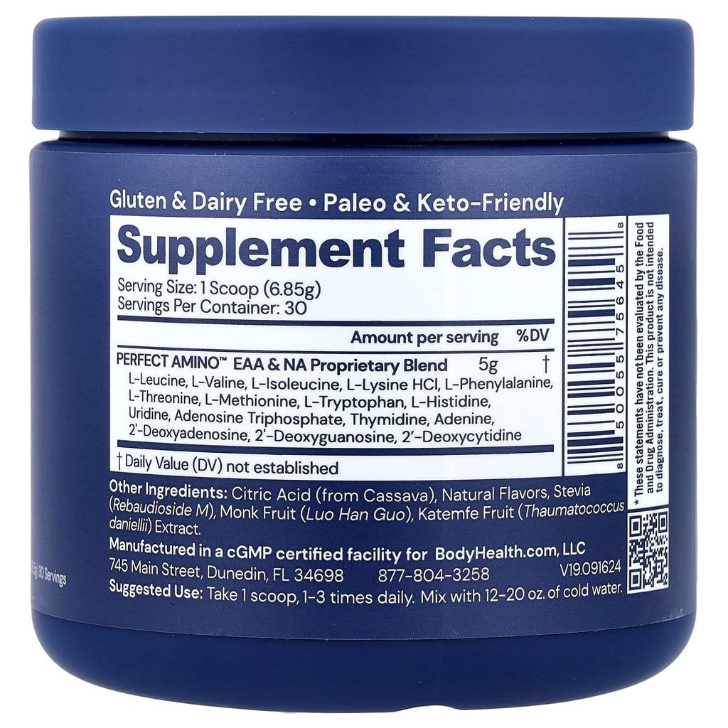 BodyHealth, Perfect Amino™, Лимон-Лайм, 7,25 унции (205,5 г)