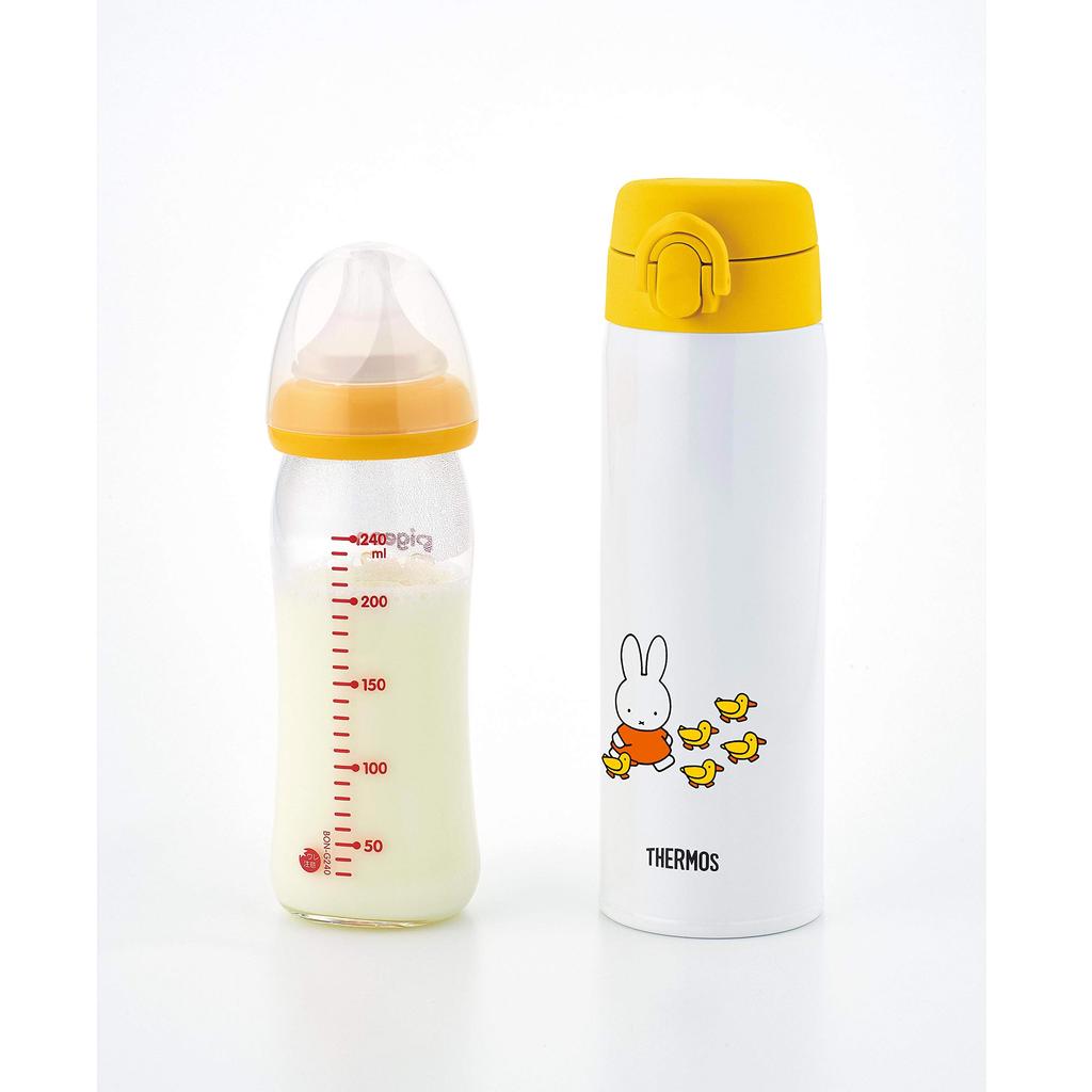 THERMOS Stainless Steel Bottle for Milk Formula Miffy Stainless Steel Thermos Ideal for Making Milk Capacity 500ml 0.5L JNX-502B (MFY)