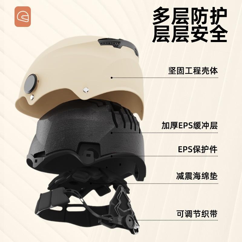 3C Certified Dual Lens Motorcycle Helmet Adults Unisex Electric Scooter Use ABS Half