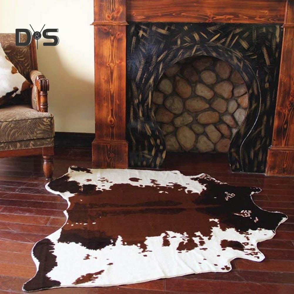 DYS Home Decor Cow Animal Print Carpet Chair Throw Rug Anti-slip Lounge Mat