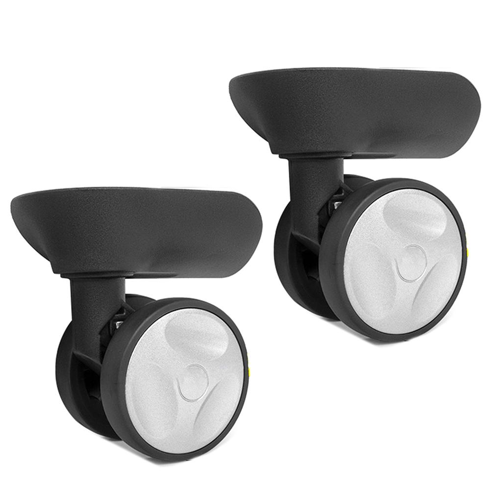 2 шт. сменные роликовые колеса для тележки, сверхпрочные роликовые колеса для багажной коробки, чемодана, поворотные на 360 градусов, бесшумные колеса