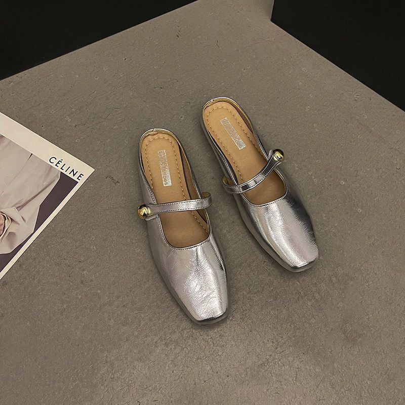 Плоские женские тапочки с мягкой подошвой и полуподносом, летняя одежда 2025 года, вечерние туфли с ветровкой и сумкой, нишевая обувь без каблука