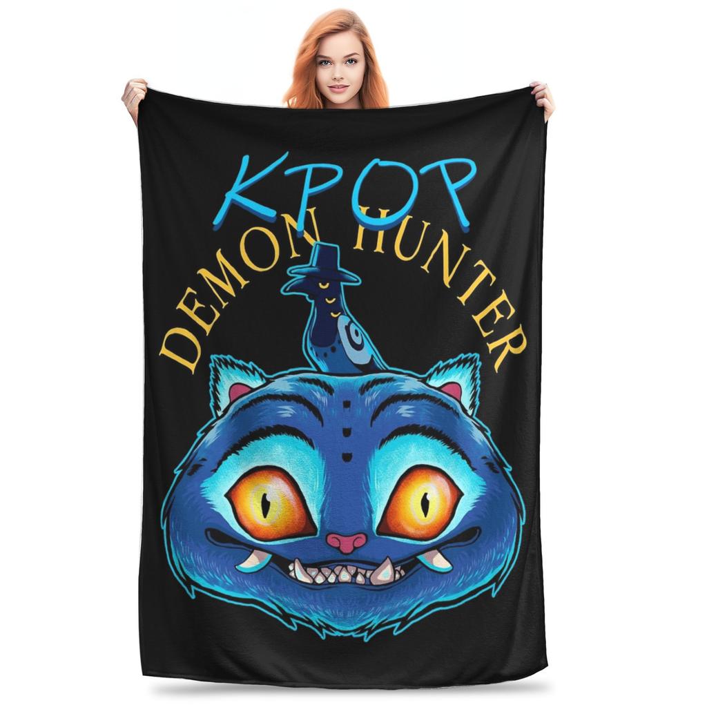 KPop Demon Hunters Huntrix Blankets Flannel Autumn/Winter Portable Soft Throw Blankets for Bedding Couch Bedspreads