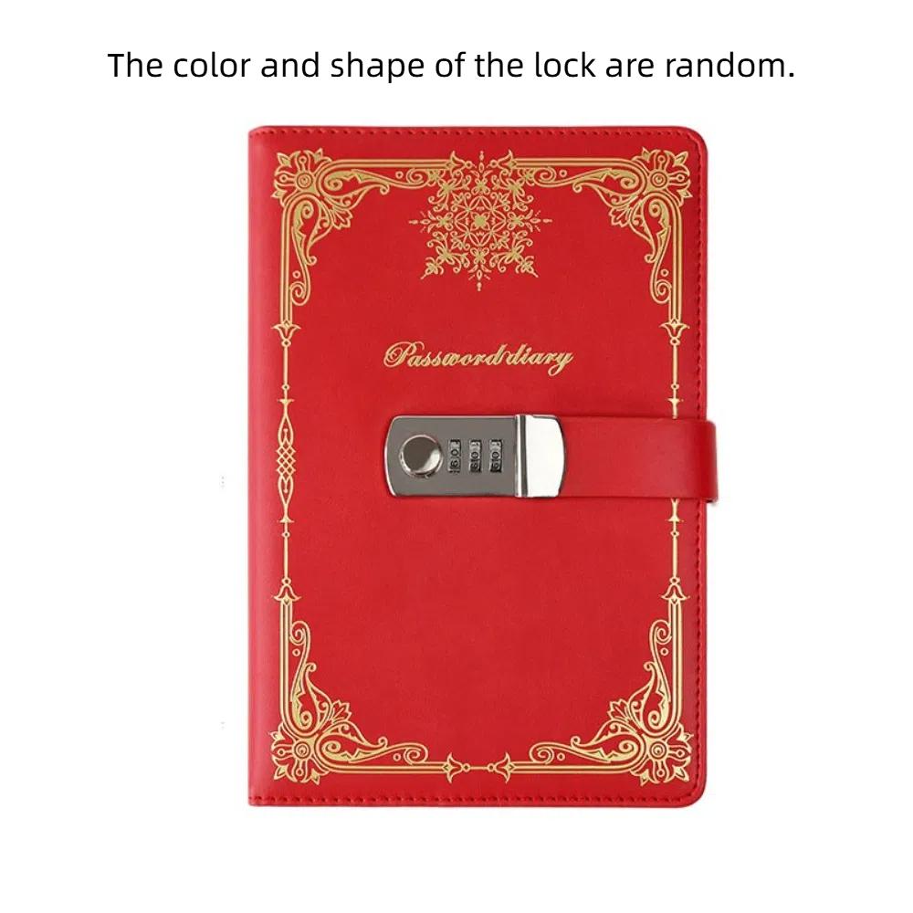 A5 100Sheets Journal Notebook With Lock Hard Cover Personal Notebook  Women