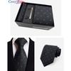 5 Pieces Set Paisley Men's Tie Including Tie Square Scarf Cuff Tie Clip Gift Box