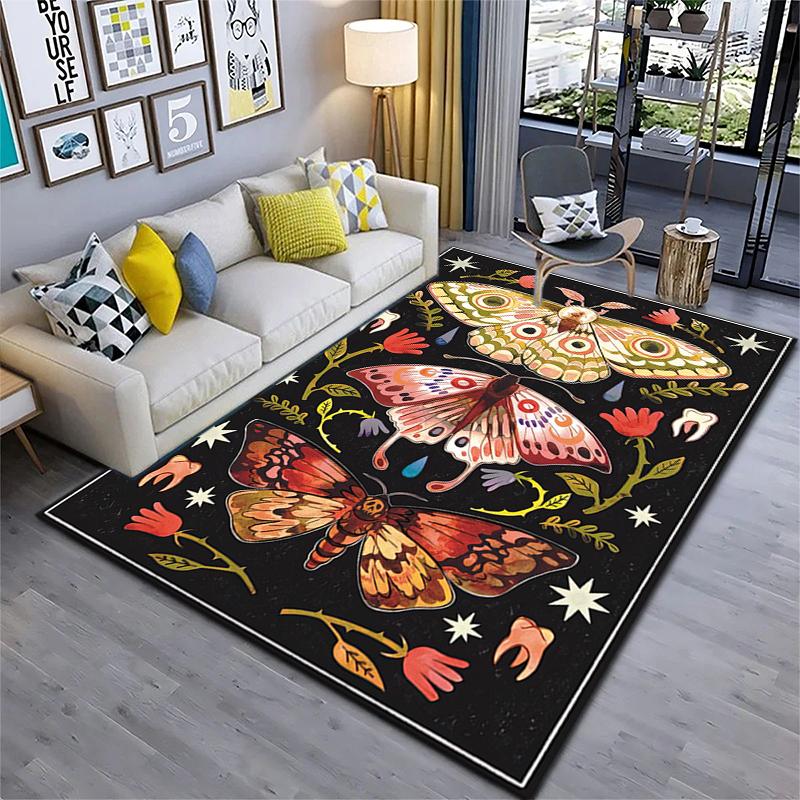 Art Nouveau Butterfly Illustration Carpet Doormat Living Room And Bedroom Mats Doormat Protective Pad Room