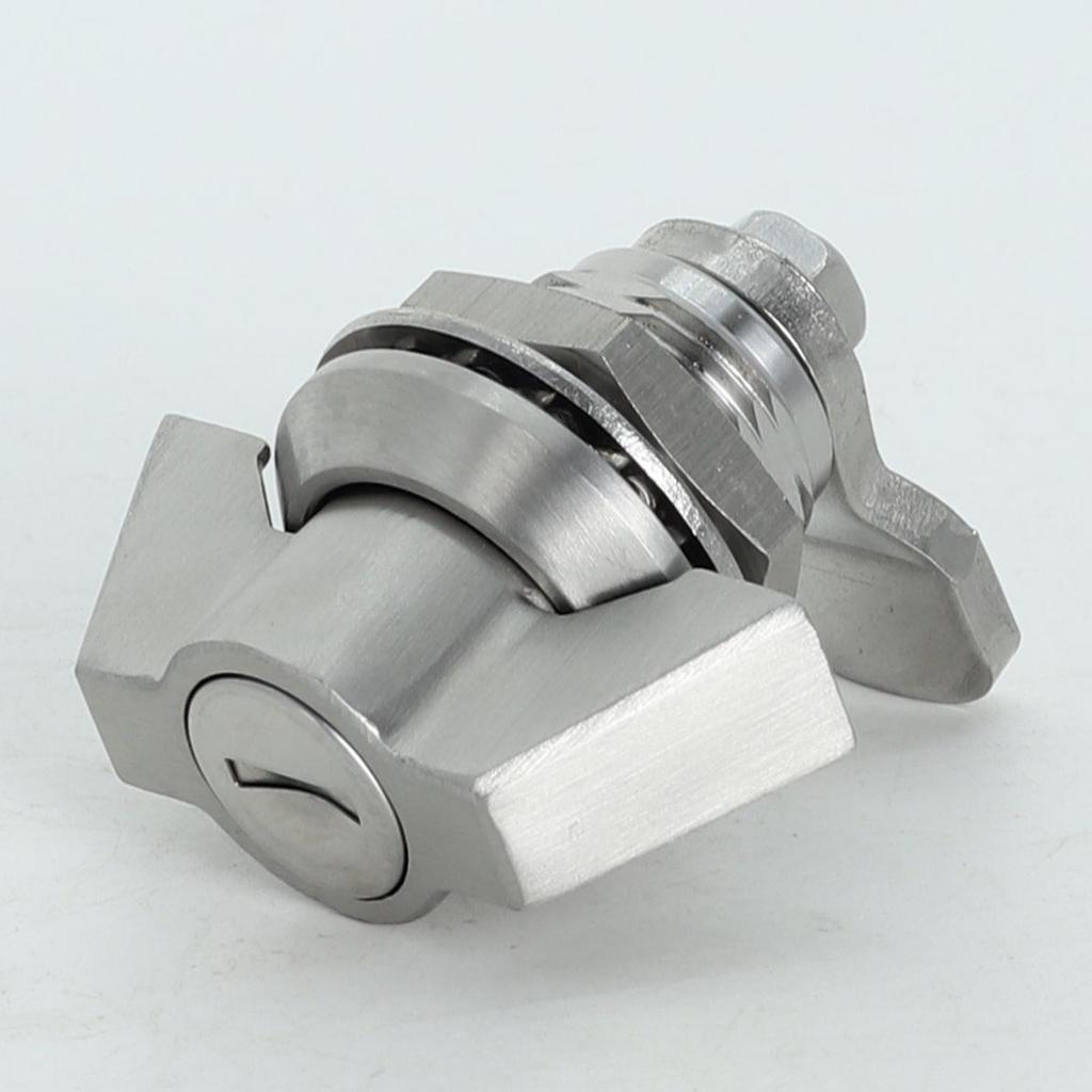 SUS304 Locking Wing Knob Quarter Turn Cam Latch IP65 Waterproof Hand Operated Panel Lock for Electrical Cabinet Enclosure Access