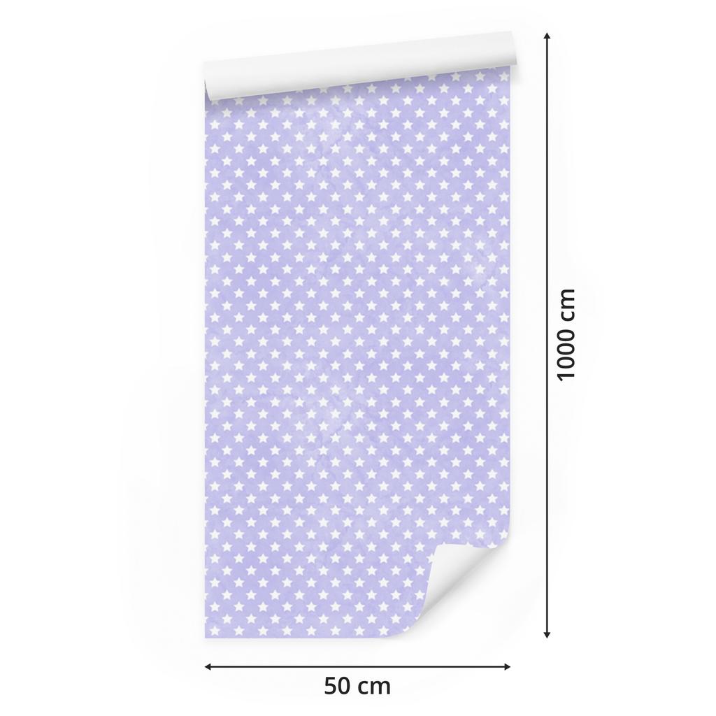 Blue and white Stars Wallpaper for Living Room and Bedroom 50x1000