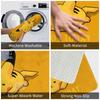 Lazy Pikachus Not Today Doormat Anti-Slip Bathroom Kitchen Mat Toilet Door Floor Entrance Carpet Rug