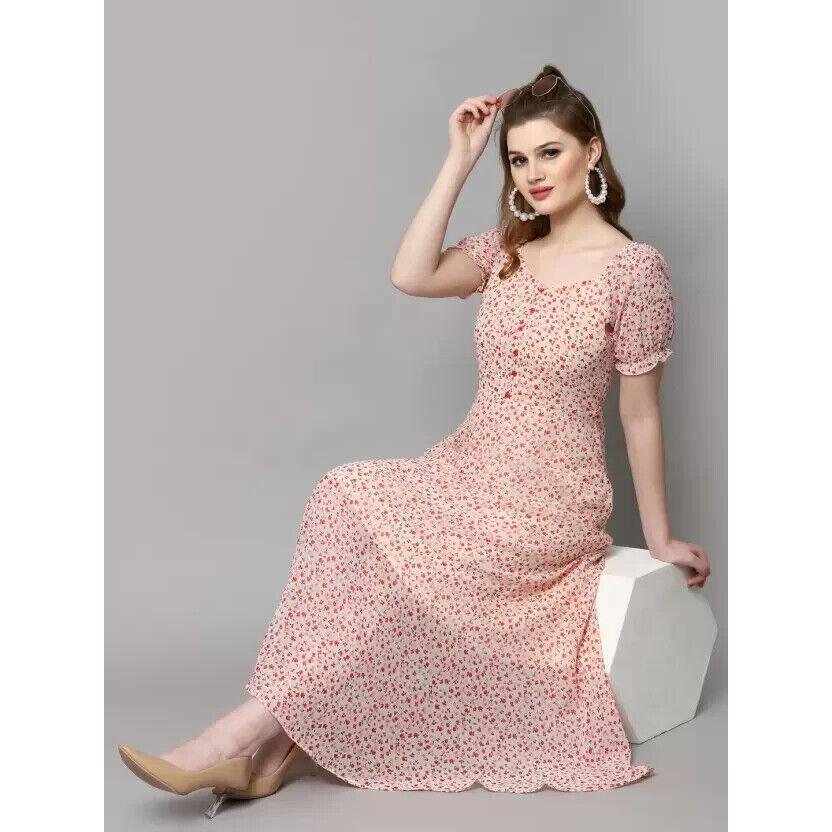 Женское облегающее платье макси из жоржета с принтом и расклешенной юбкой, с подкладкой из полиэстера, платье VF-1809