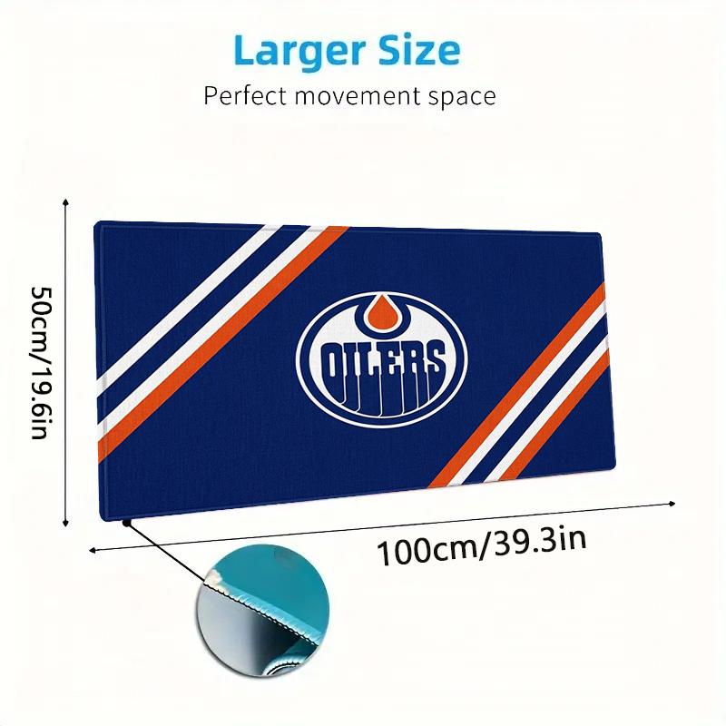Edmonton Oilers Color Mouse Pad Large Gaming Table Cushion Non-slip Laptop Tablet Big Mousepad XXL Mat Mini PC Playmat With Lock edge