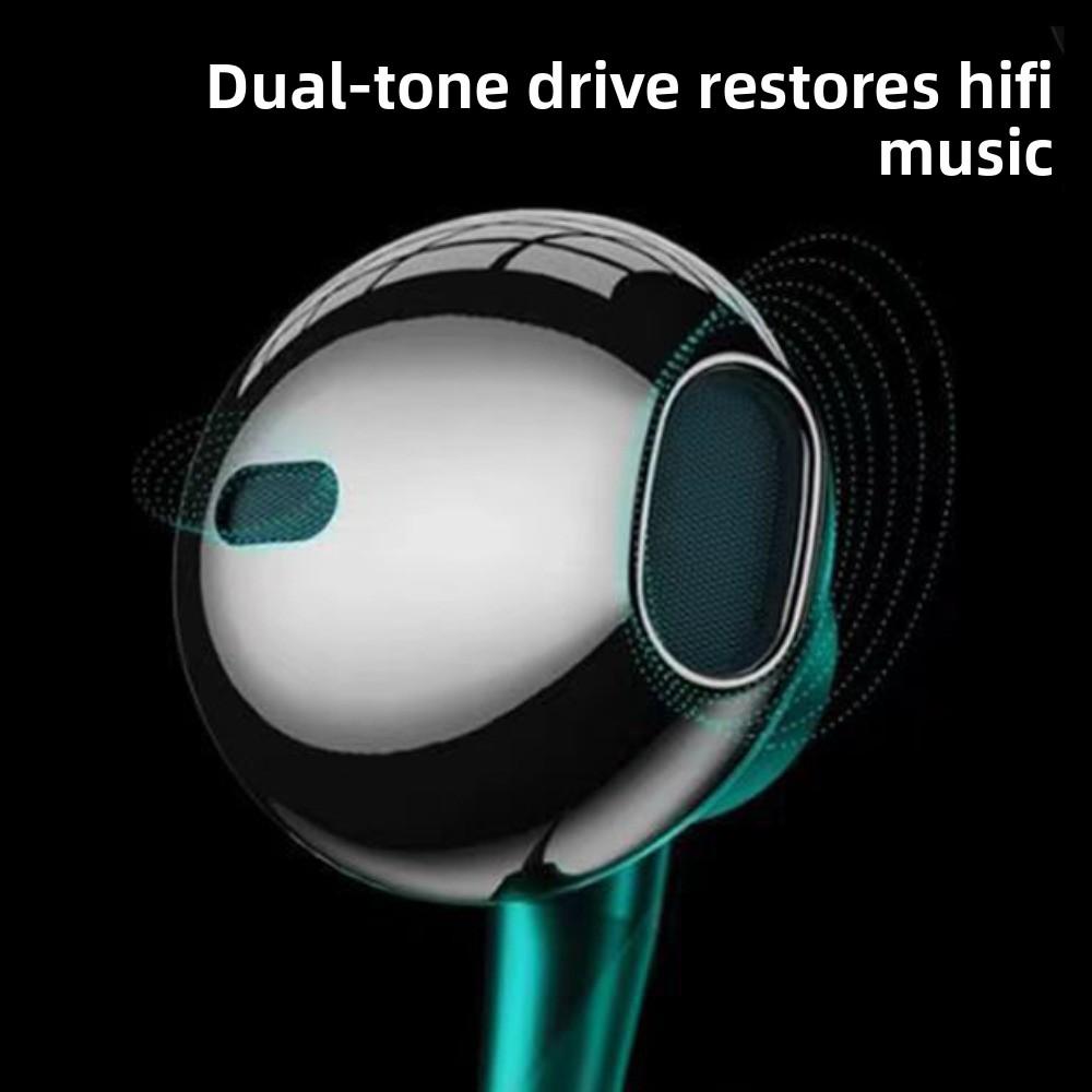 HiFi Stereo Wired Earphone with Mic Wired Headset Universal in Ear Earphones Running