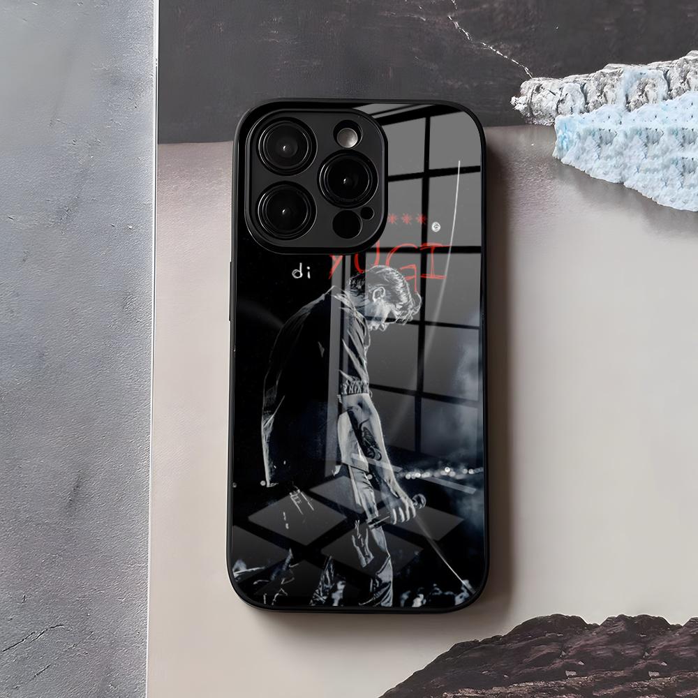 Чехол для телефона RAPPER K-Kid Yugi Для IPhone 17 Air 16 E Pro Max 15 14 13 Mini 12 Pro 11 Max Plus Черная Стеклянная Крышка
