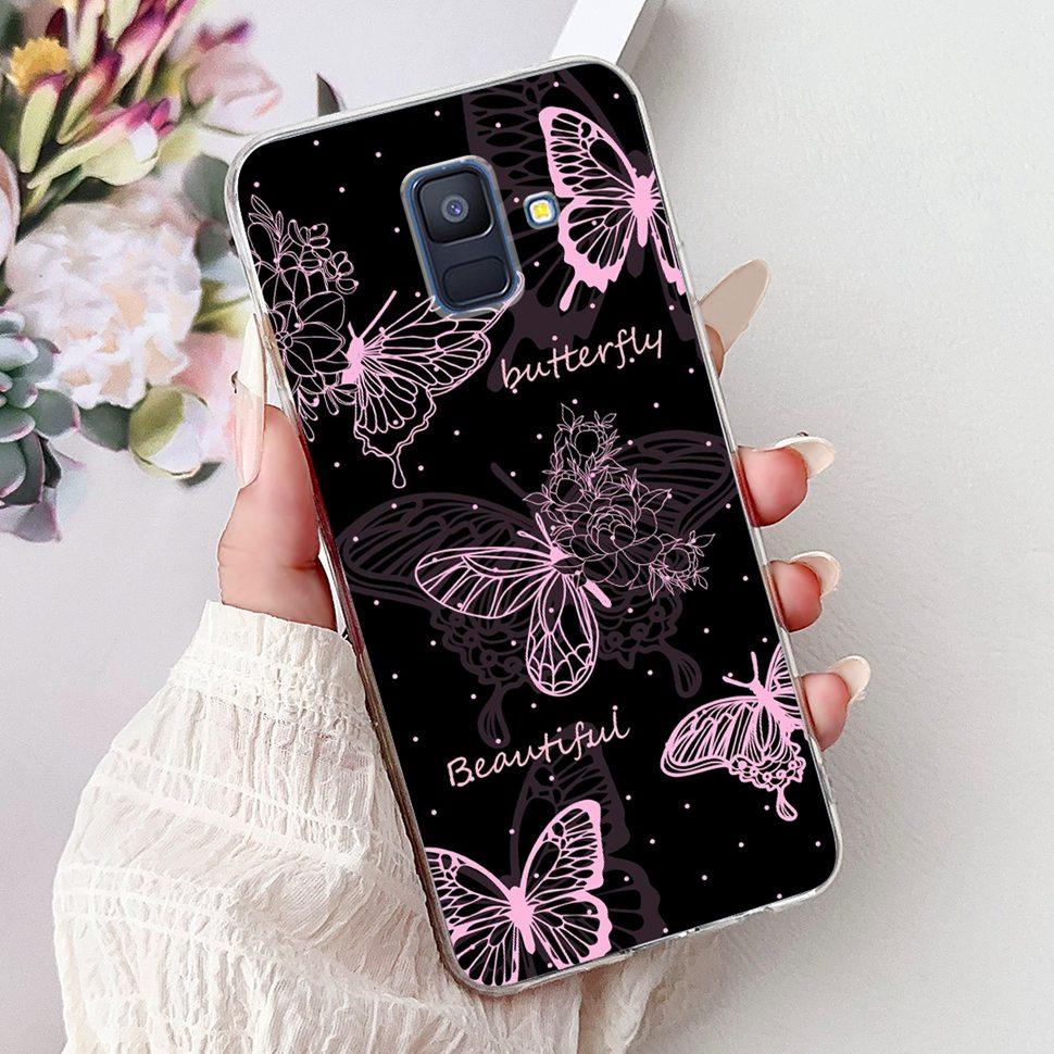 Чехол для Samsung Galaxy A6 2018 Роскошный Расписной Чехол Мягкий Силиконовый Чехол для Телефона Для Samsung A 6 A6 GalaxyA6 2018 Задняя Крышка Coque