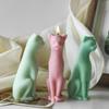 Standing Kitten Candle Making Mould Animal Cat Cartoon Scented Silicone Molds Animal Home Room Decor Gypsum Birthday Handmade Gifts