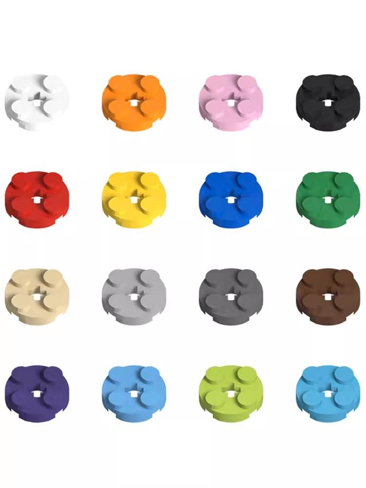 100 шт. Конструктор DIY, размер совместим с 2x2 круглым блоком 4032, пластиковые игрушки для детей