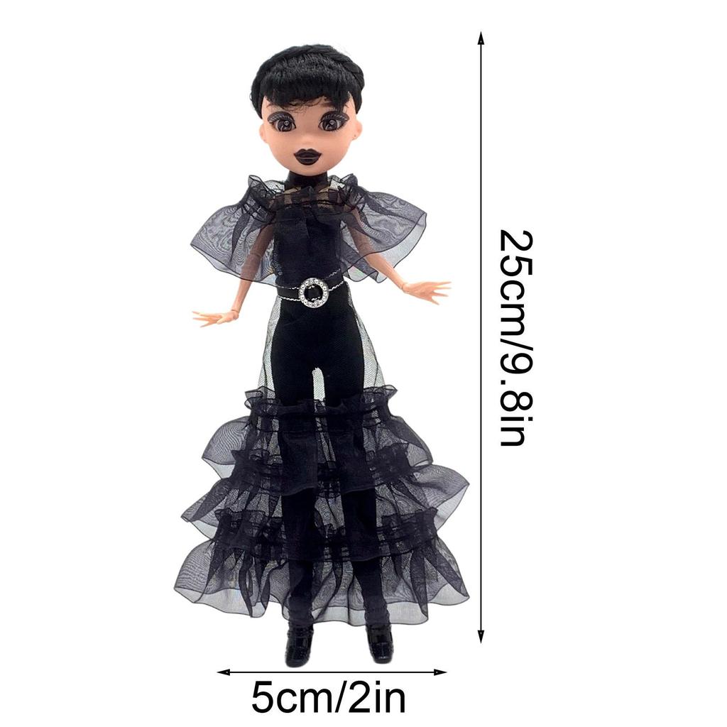 25 см Wednesday Addams Милая фигурка Детские игрушки Семейка Аддамс Аниме BJD Кукла Украшение комнаты DIY Модель Подарки на день рождения