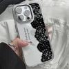 Чехол с кружевным узором для iPhone 16 Pro Max 17 15 14 Plus 13 12 11 Air 17E 16E, гладкая металлическая фоторамка, Funda Coque