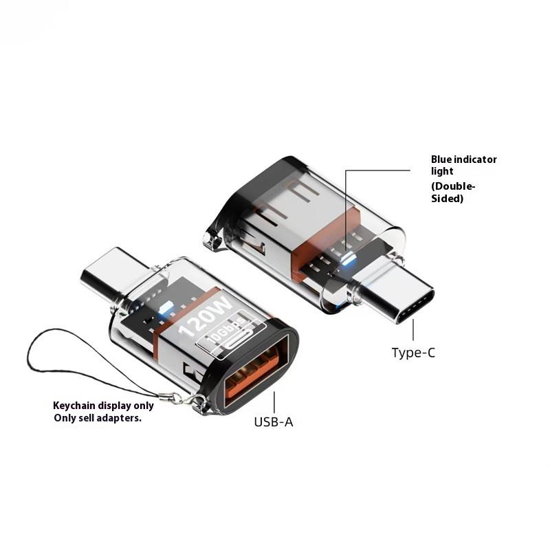 USB 3.2 на Type C Адаптер OTG Быстрая Зарядка 120 Вт 10 Гбит Высокоскоростная Передача Данных Аудио для ПК Планшета Телефона USB C Конвертер