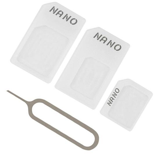 Адаптер-конвертер 3 в 1 NanoSIM-карта в Micro SIM-карту и стандартную SIM-карту