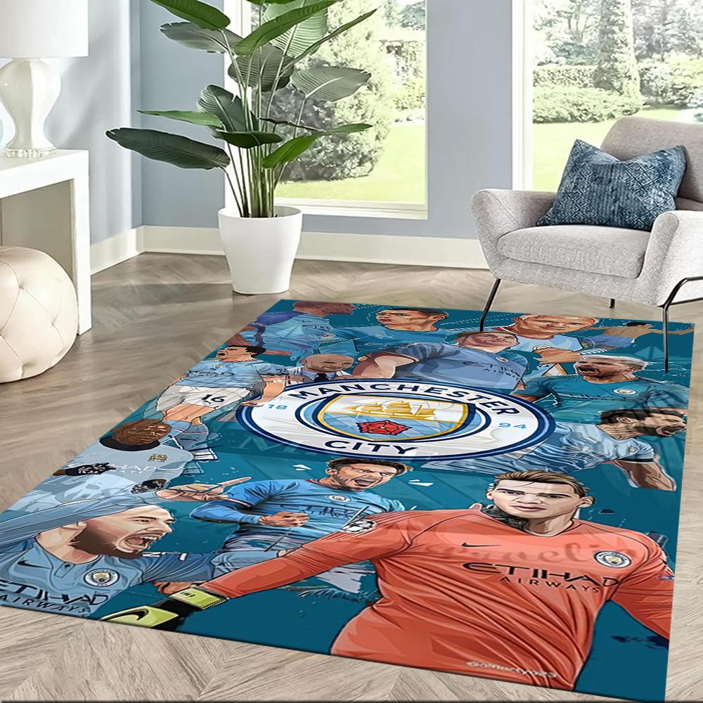 Manchester City Area Rug Design For Kitchen Balcony Entryway Bedrooms Antislip Rug Anime Office Decor Perfect Birthdaychristmas Gift Idea