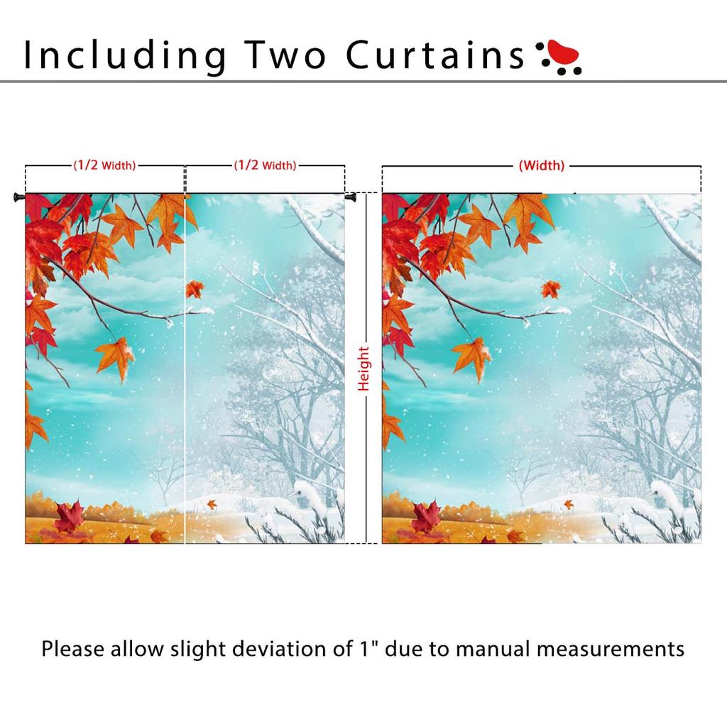 Шторы Дверные шторы Рождественские солнцезащитные шторы Затемняющие шторы из ткани Цифровая печать Снеговик Перфорированные