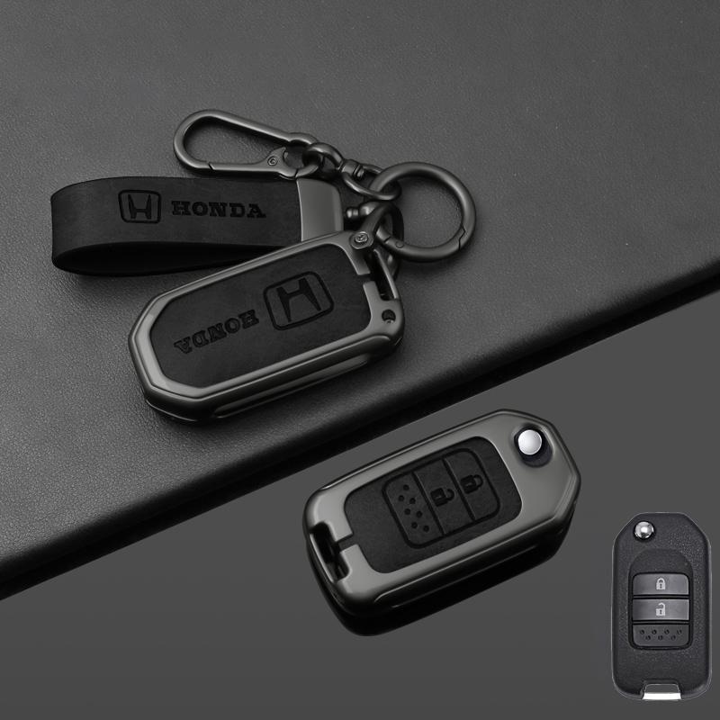 Zinc Alloy Car Flip Key Case Cover Shell For Honda Civic Accord City Odyssey CR-V XR-V HR-V Vezel Jade Jazz Crider Accessories