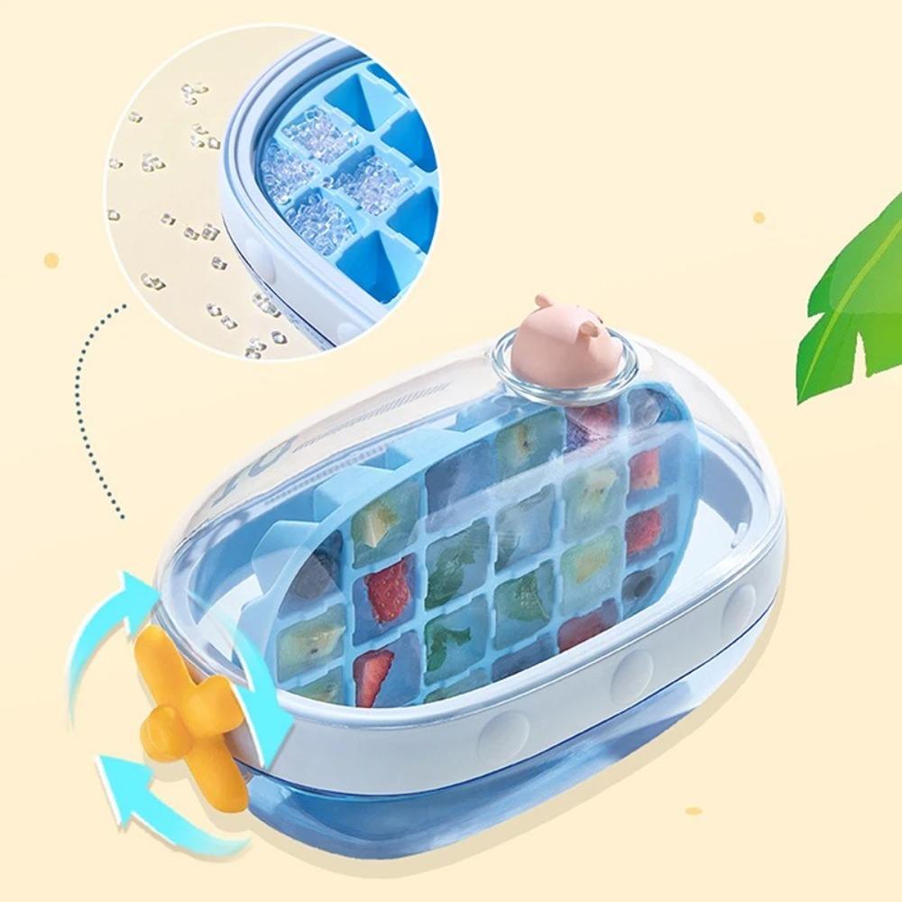 Вращающаяся ручка для льда с крышкой и контейнером, коробка для приготовления льда, прочная коробка для хранения льда, вечеринка