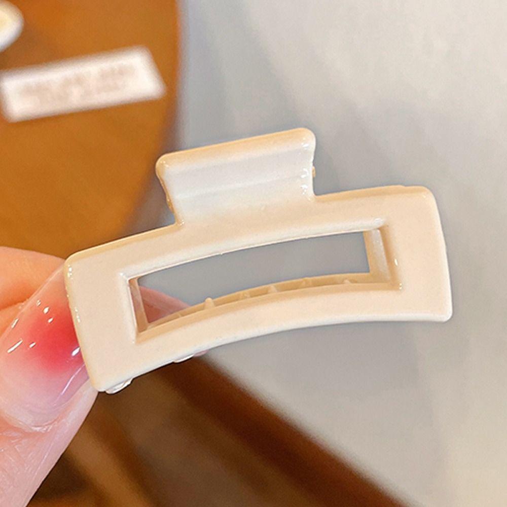 Прямоугольная прозрачная заколка-акула, маленькая полая заколка для волос, модная мини-заколка для волос, ежедневная