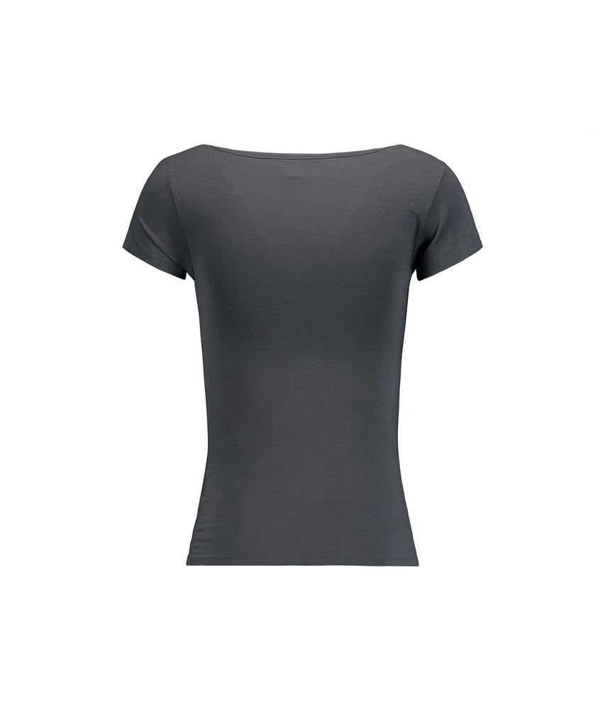 ROCKCAKE Drape Essential Top - Charcoal